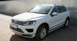 22 749 р. Широкая защита порогов Russtal Volkswagen Touareg NF рестайлинг (2014-2018) (Поверхность листа (вариант 1))  с доставкой в г. Горно‑Алтайск. Увеличить фотографию 8