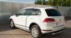 18 299 р. Одинарная защита заднего бампера диаметром 63 мм SLITKOFF  Volkswagen Touareg  NF (2014-2018) рестайлинг  с доставкой в г. Горно‑Алтайск. Увеличить фотографию 4