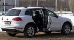 2 859 р. Накладки на порожки автомобиля RA Volkswagen Touareg NF рестайлинг (2014-2018) (Комплект (4 шт.))  с доставкой в г. Горно‑Алтайск. Увеличить фотографию 2