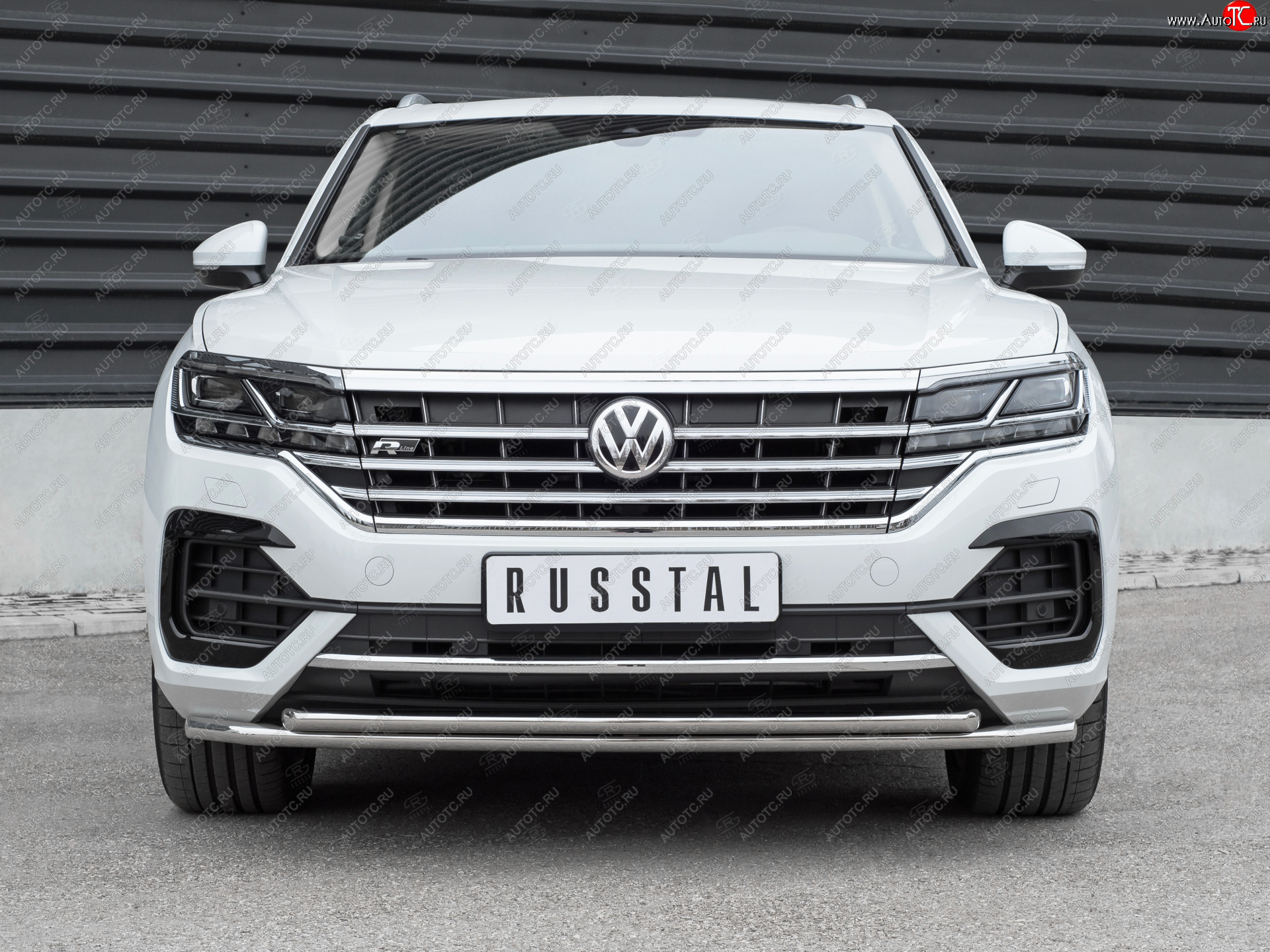 20 999 р. Защита переднего бампера (2 трубы Ø42, нержавейка, NOT 2.0 TSI)  Volkswagen Touareg  CR (2018-2025)  с доставкой в г. Горно‑Алтайск