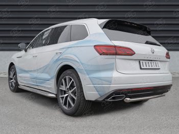 17 999 р. Защита заднего бампера (Ø63 мм, нержавейка) SLITKOFF Volkswagen Touareg CR (2018-2025)  с доставкой в г. Горно‑Алтайск. Увеличить фотографию 4