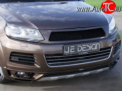 8 149 р. Решётка радиатора Je Design 7P Volkswagen Touareg NF дорестайлинг (2010-2014) (Неокрашенная)  с доставкой в г. Горно‑Алтайск