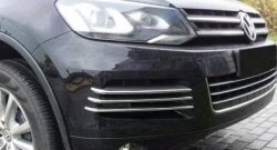 14 399 р. Вставки в боковые воздуховоды перднего бампера СТ Volkswagen Touareg NF дорестайлинг (2010-2014)  с доставкой в г. Горно‑Алтайск. Увеличить фотографию 2