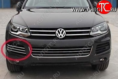 14 399 р. Вставки в боковые воздуховоды перднего бампера СТ Volkswagen Touareg NF дорестайлинг (2010-2014)  с доставкой в г. Горно‑Алтайск