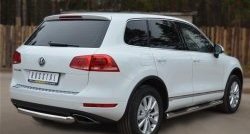 15 549 р. Одинарная защита заднего бампера из трубы диаметром 76 мм SLITKOFF  Volkswagen Touareg  NF (2010-2014) дорестайлинг  с доставкой в г. Горно‑Алтайск. Увеличить фотографию 4