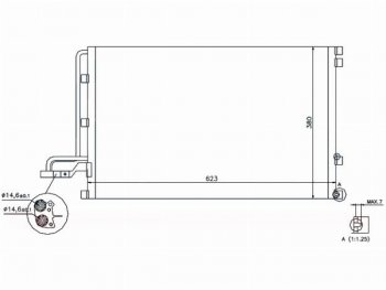 Радиатор кондиционера SAT  C30  хэтчбэк 3 дв., S40  MS седан, V50