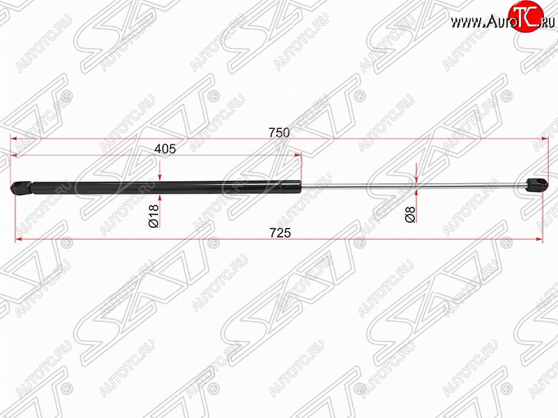 779 р. Газовый упор капота SAT  Volvo C30  хэтчбэк 3 дв. - V50  с доставкой в г. Горно‑Алтайск