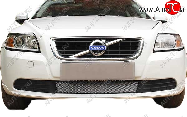 1 469 р. Защитная сетка радиатора Russtal  Volvo S40  MS седан (2004-2007) дорестайлинг (Чёрная)  с доставкой в г. Горно‑Алтайск