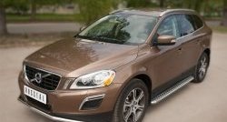 15 249 р. Одинарная защита переднего бампера диаметром 42 мм SLITKOFF Volvo XC60  дорестайлинг (2008-2013)  с доставкой в г. Горно‑Алтайск. Увеличить фотографию 4