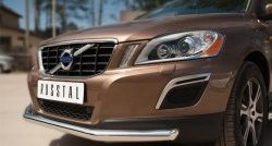 16 499 р. Одинарная защита переднего бампера диаметром 63 мм SLITKOFF  Volvo XC60 (2008-2013)  дорестайлинг  с доставкой в г. Горно‑Алтайск. Увеличить фотографию 2