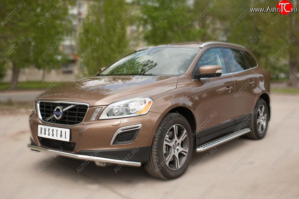 22 999 р. Широкая защита порогов с трубой d42 мм SLITKOFF v2  Volvo XC60 (2008-2017)  дорестайлинг,  рестайлинг  с доставкой в г. Горно‑Алтайск