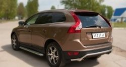 15 999 р. Защита заднего бампера (Ø63 мм волна, нержавейка) SLITKOFF  Volvo XC60 (2008-2013)  дорестайлинг  с доставкой в г. Горно‑Алтайск. Увеличить фотографию 4